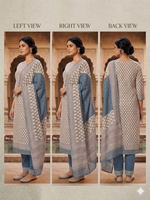 Elegant Maheshwari Suit with Dupatta
