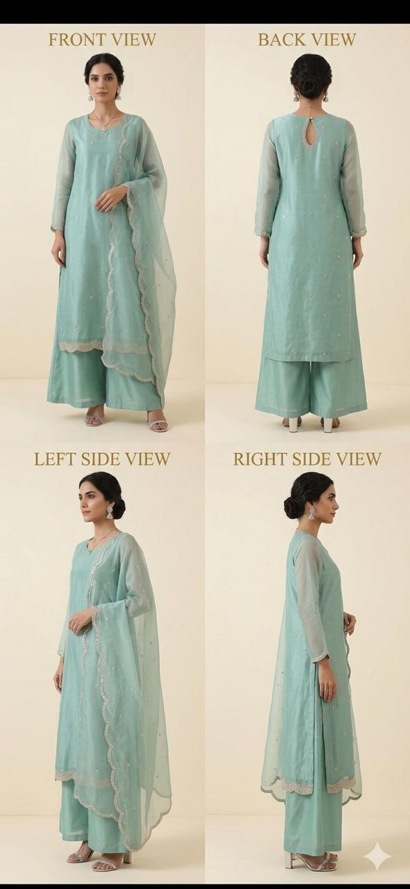 High-grade Pure Organza, which provides a stiff yet lightweight structure that holds its shape beautifully