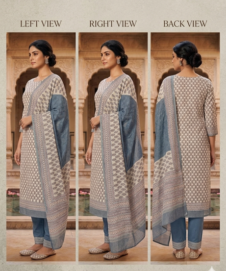 Elegant Maheshwari Suit with Dupatta