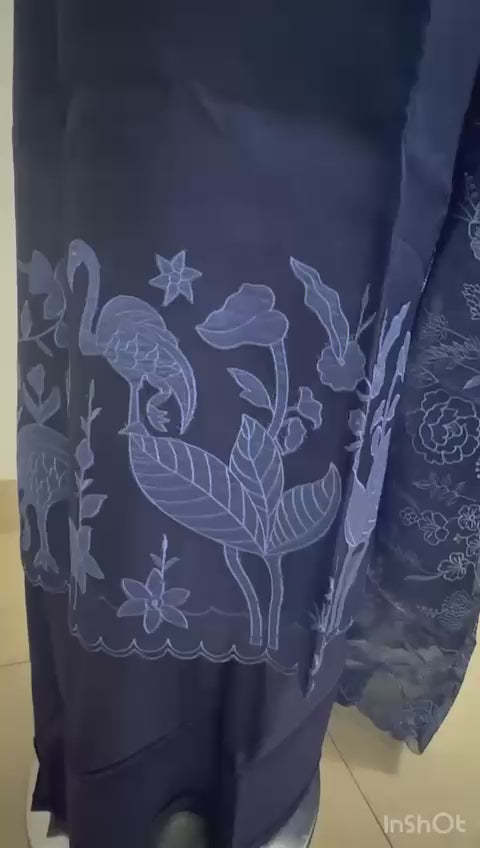 Pure Organza with Thread Work