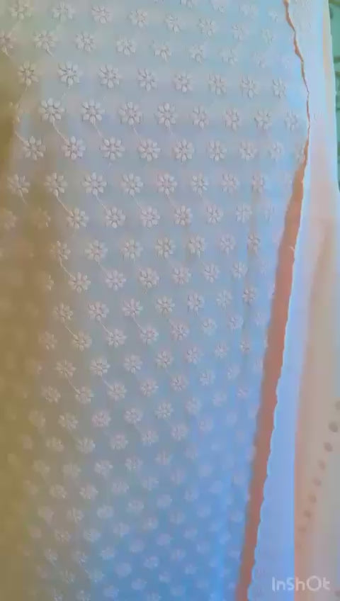 Soft cotton with delicate Chikankari embroidery all over